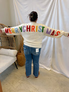 Merry Christmas Cream Sweater-Sweaters-mello-The Silo Boutique, Women's Fashion Boutique Located in Warren and Grand Forks North Dakota