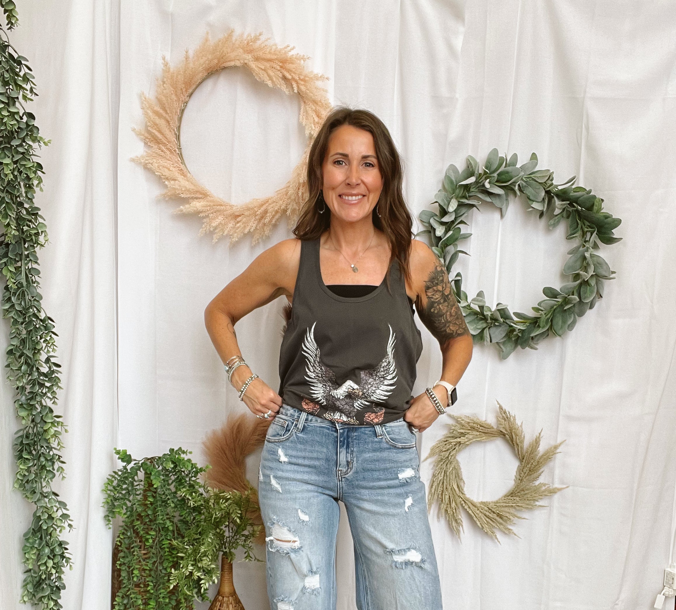 Blakeley Drew Distressed Dad Jeans-Jeans-risen-The Silo Boutique, Women's Fashion Boutique Located in Warren and Grand Forks North Dakota
