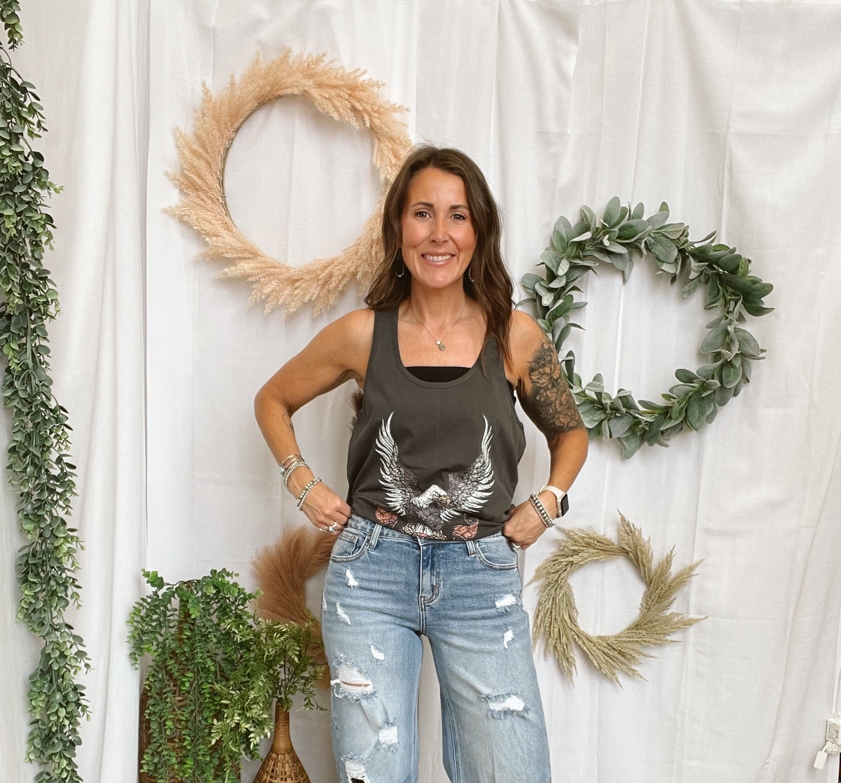 Blakeley Drew Distressed Dad Jeans-Jeans-risen-The Silo Boutique, Women's Fashion Boutique Located in Warren and Grand Forks North Dakota
