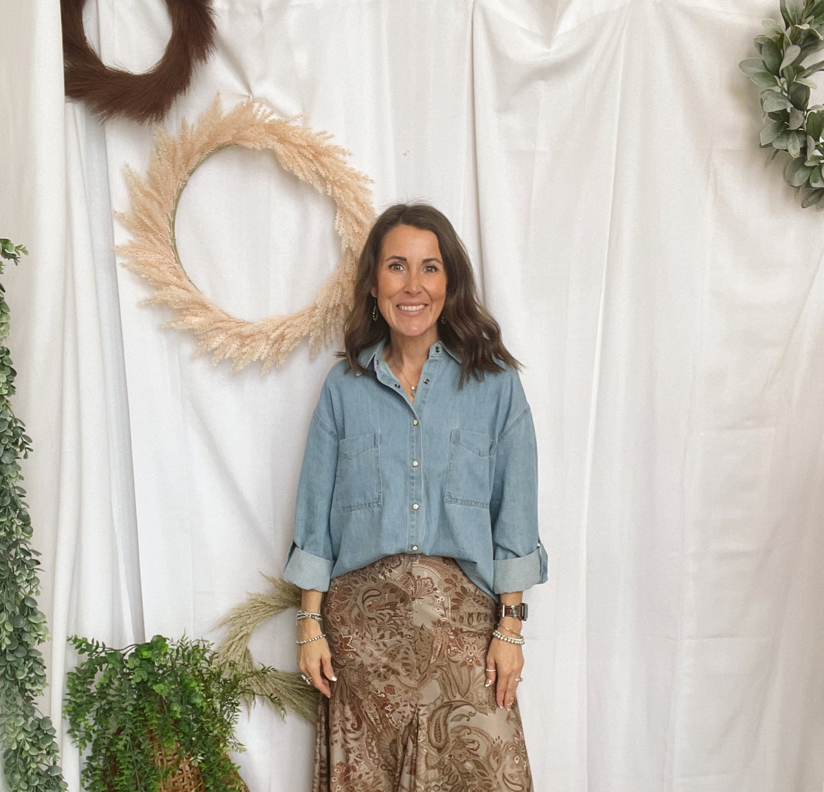 Paisley Lace Trim Layered Skirt-Skirts-blu pepper-The Silo Boutique, Women's Fashion Boutique Located in Warren and Grand Forks North Dakota