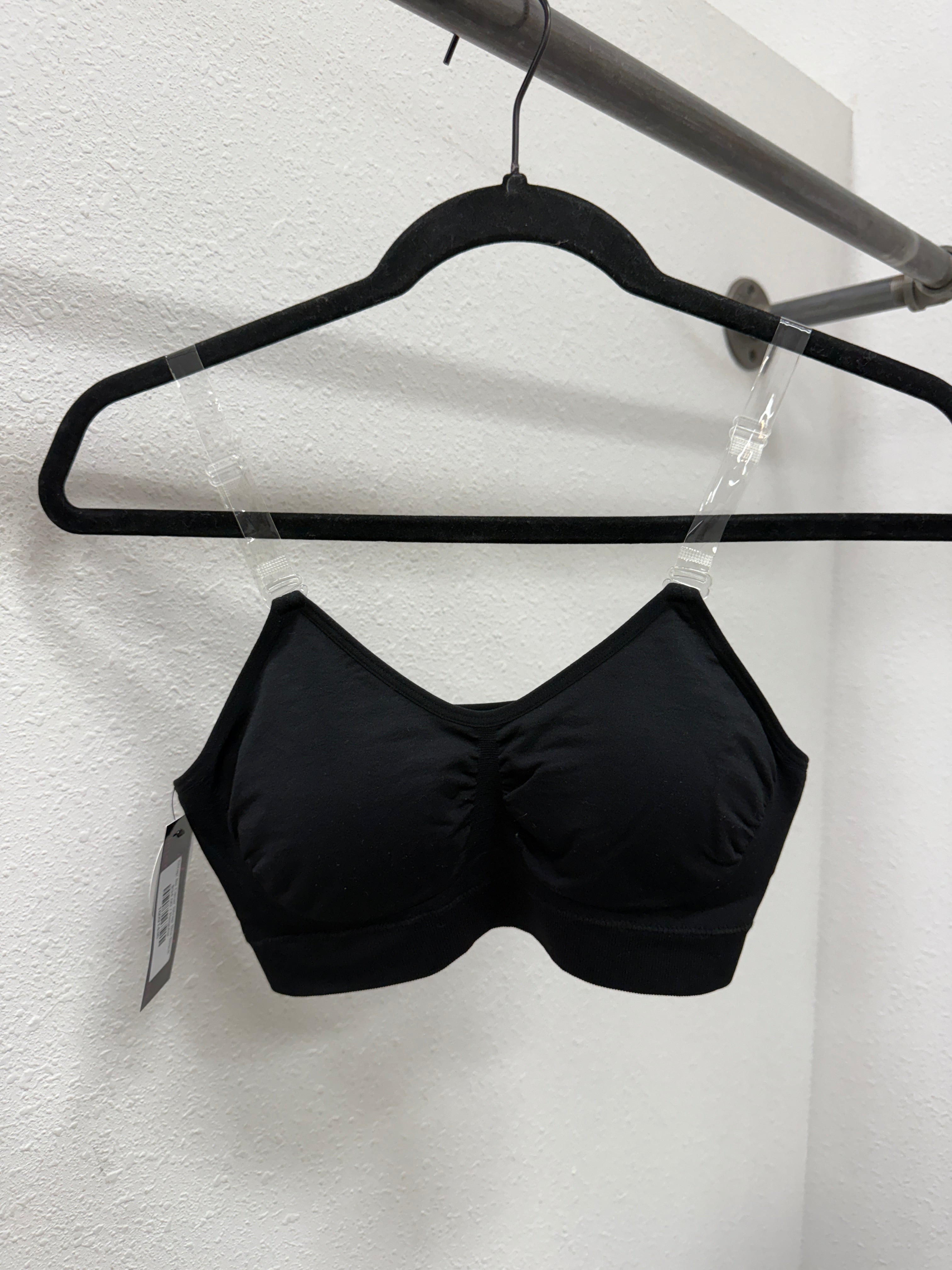 Strap Its Clear Strap Bra-Black-Bralettes-strap its-The Silo Boutique, Women's Fashion Boutique Located in Warren and Grand Forks North Dakota
