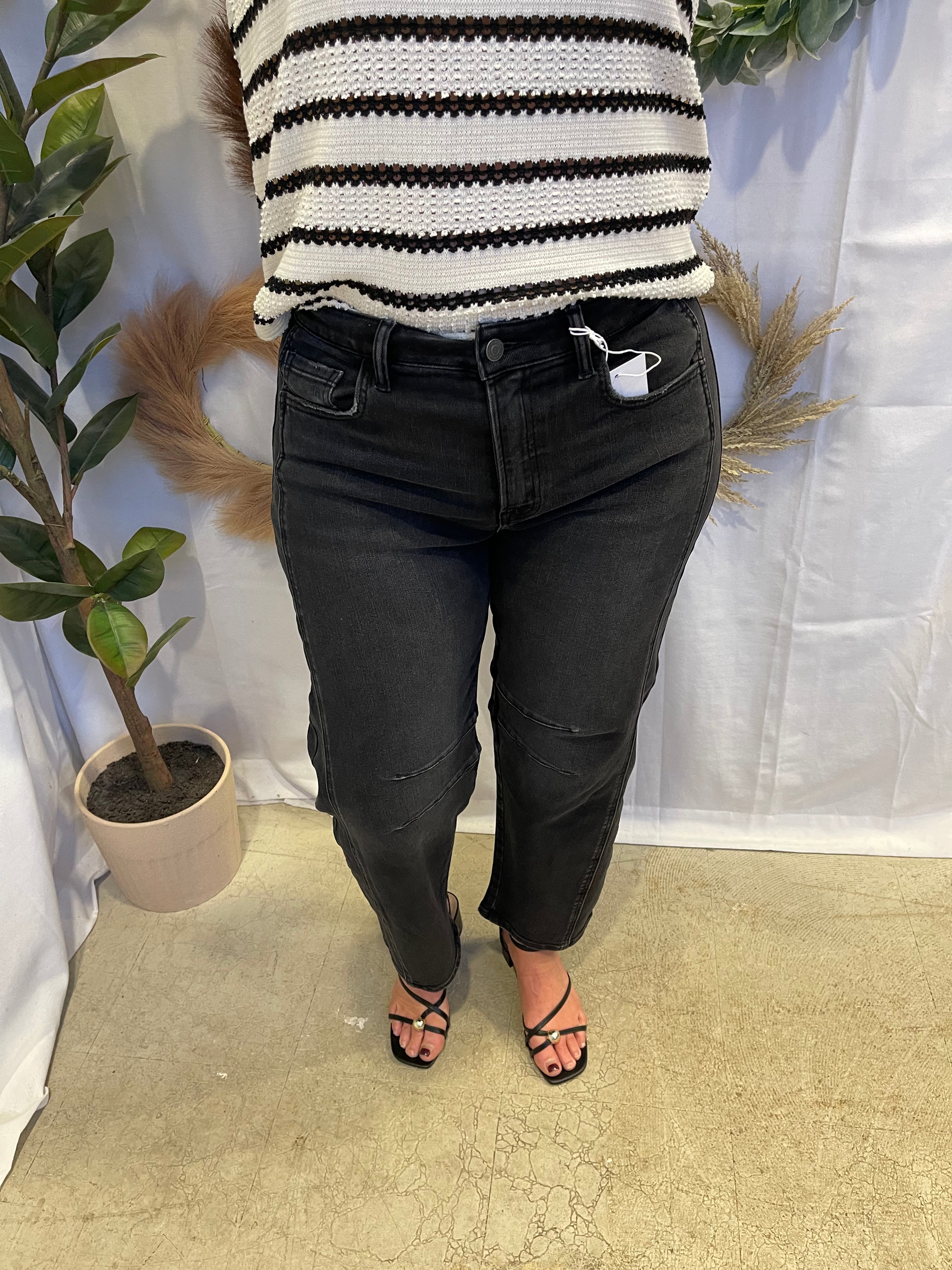 Flying Monkey Relief Black Jeans-Final Sale-Jeans-flying monkey-The Silo Boutique, Women's Fashion Boutique Located in Warren and Grand Forks North Dakota