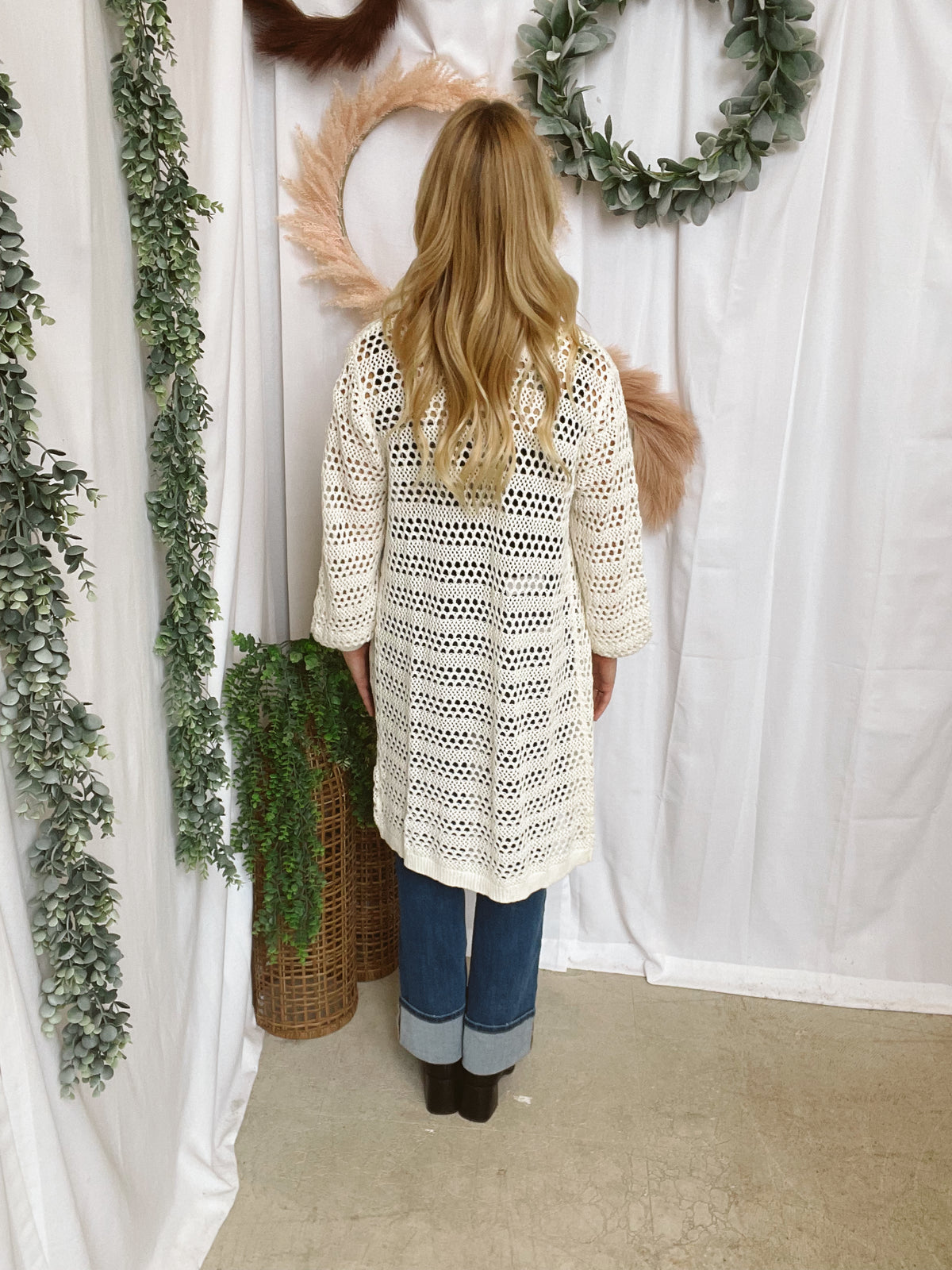 Open Weave Longline Cardigan-Cardigans-cozy co-The Silo Boutique, Women's Fashion Boutique Located in Warren and Grand Forks North Dakota