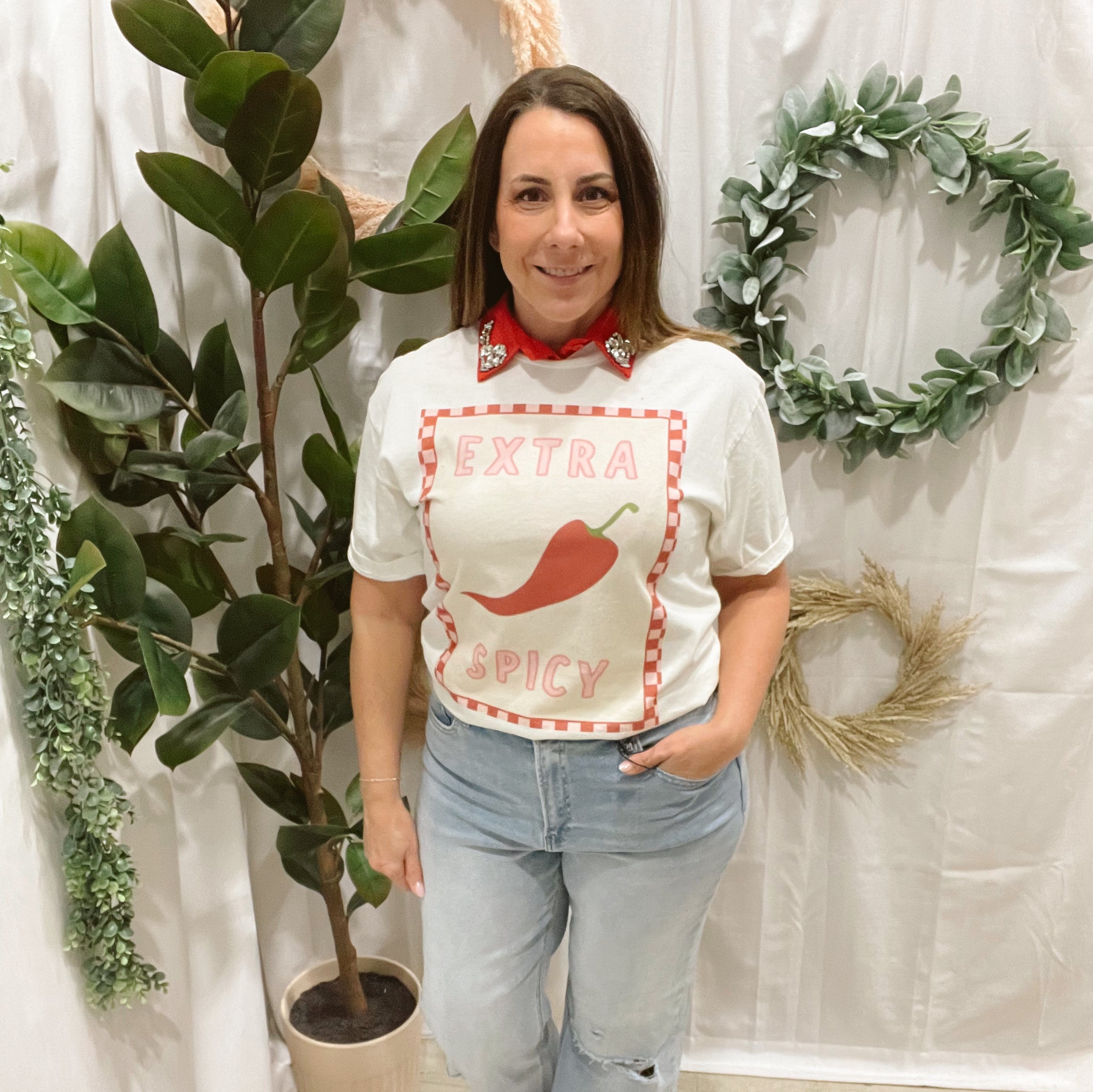 Extra Spicy Chili Tee-Graphic Tees-jade by jane-The Silo Boutique, Women's Fashion Boutique Located in Warren and Grand Forks North Dakota