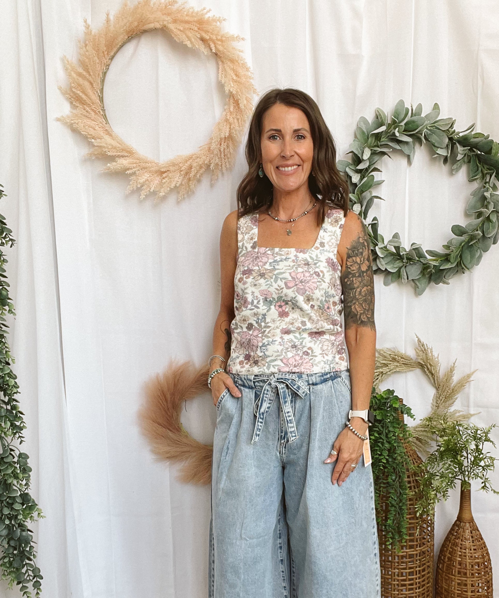Risen Slouchy Wide Leg Crop Jeans-Jeans-risen-The Silo Boutique, Women's Fashion Boutique Located in Warren and Grand Forks North Dakota