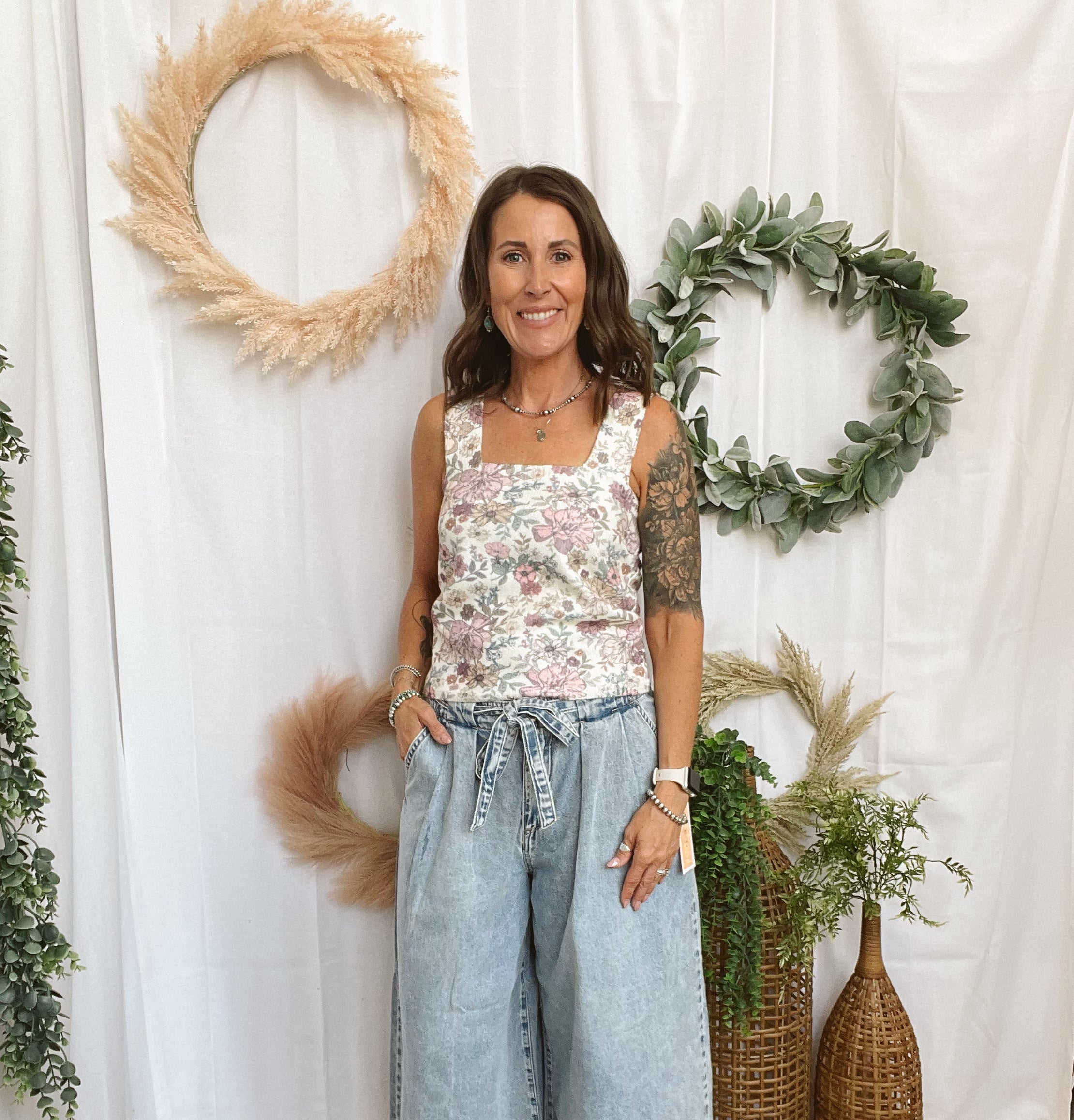 Risen Slouchy Wide Leg Crop Jeans-Jeans-risen-The Silo Boutique, Women's Fashion Boutique Located in Warren and Grand Forks North Dakota