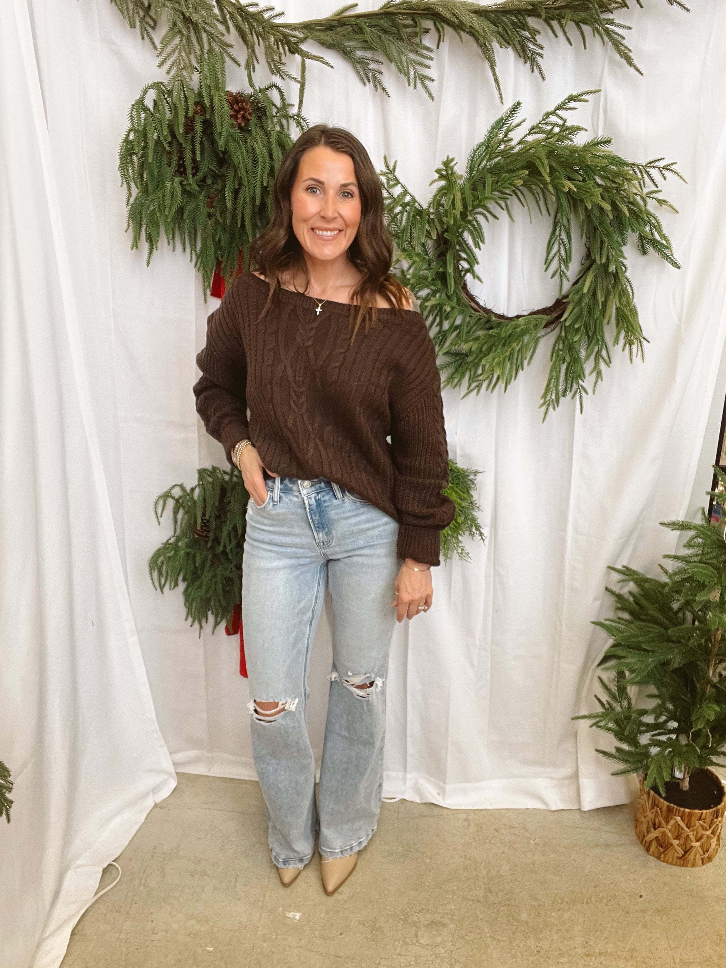 Vervet York Distressed Flare Jeans-Jeans-vervet-The Silo Boutique, Women's Fashion Boutique Located in Warren and Grand Forks North Dakota