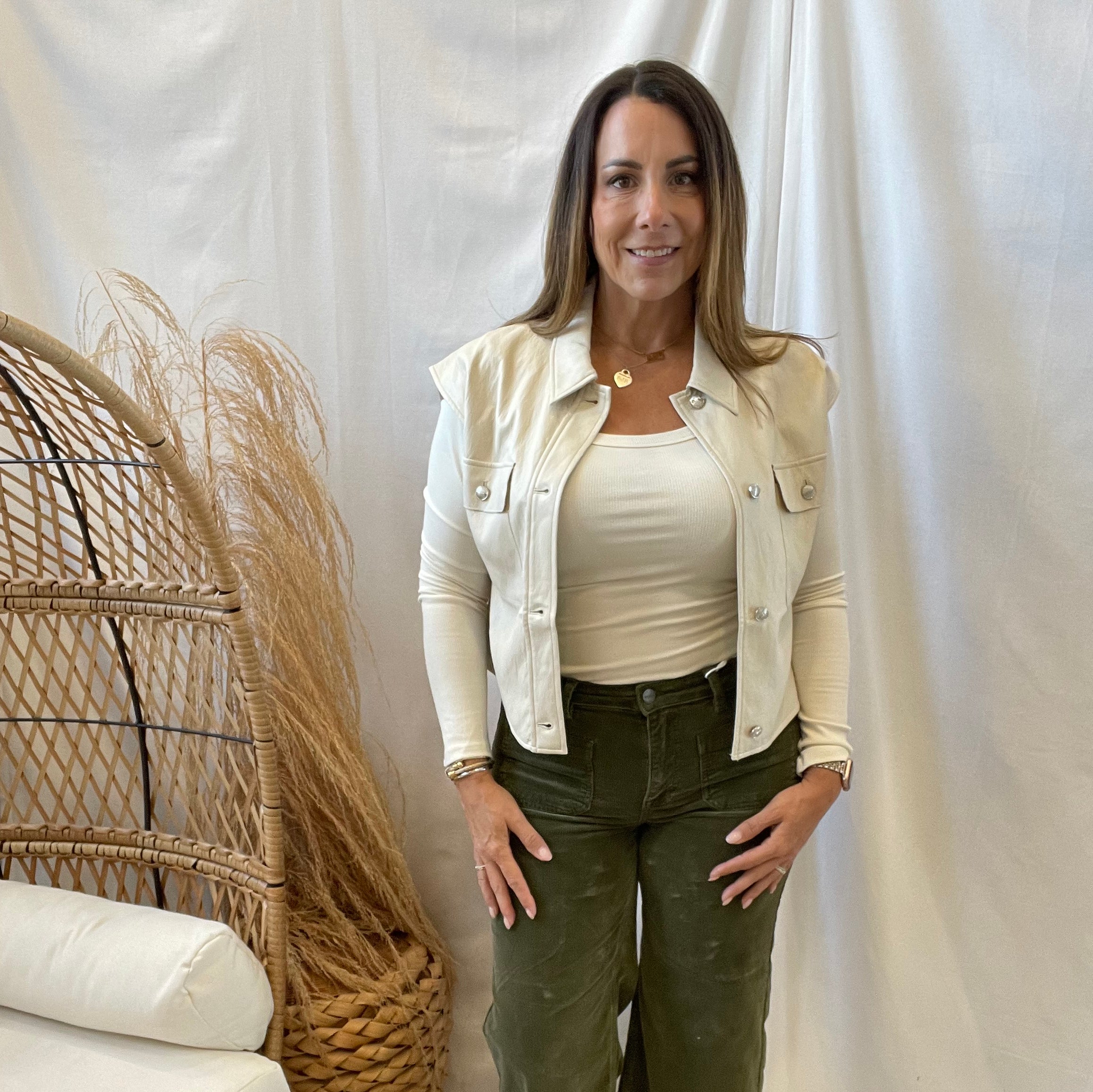 Risen Corduroy Olive Jeans-Jeans-risen-The Silo Boutique, Women's Fashion Boutique Located in Warren and Grand Forks North Dakota