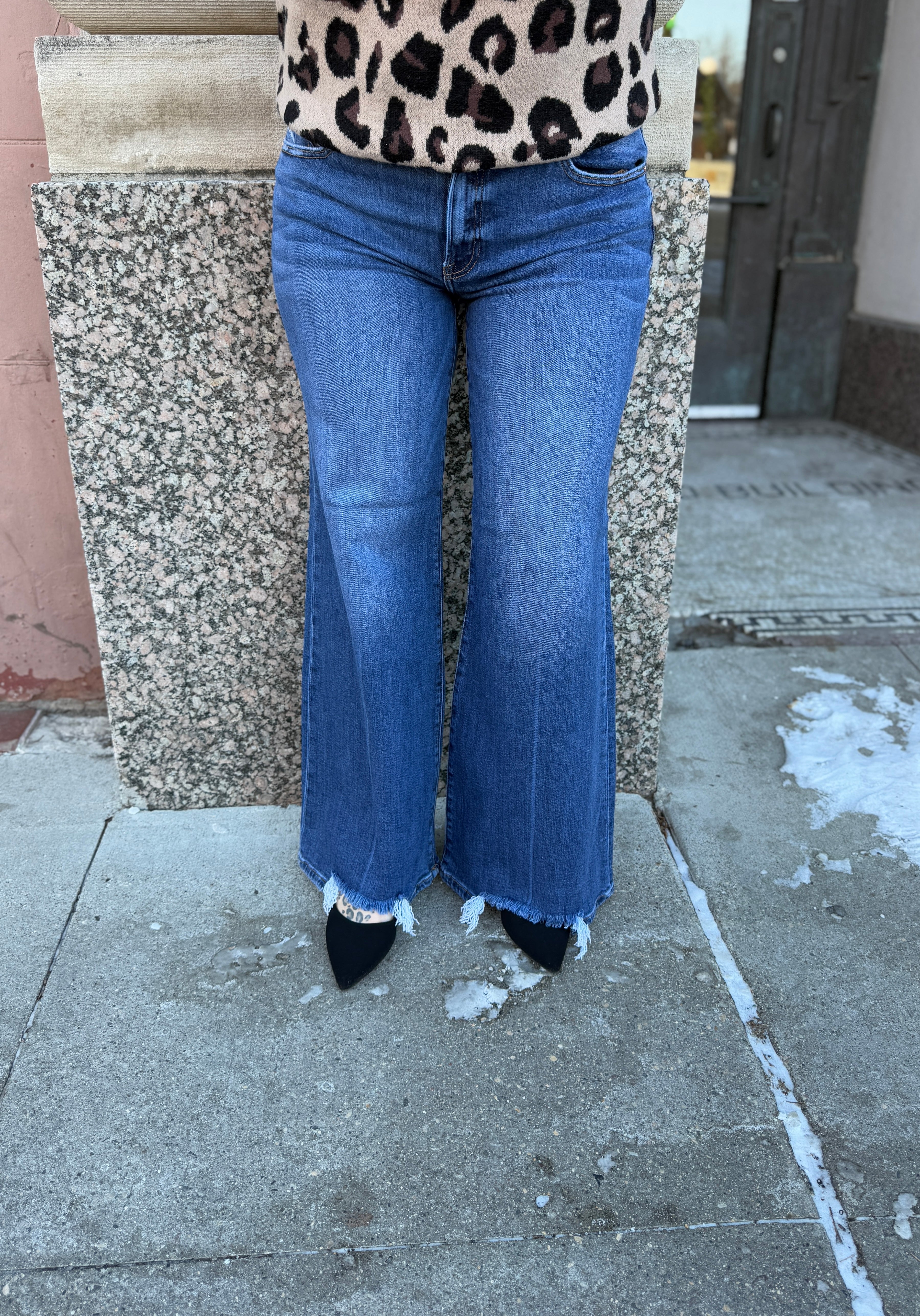 Risen Dark Wide Leg Jeans-Jeans-risen-The Silo Boutique, Women's Fashion Boutique Located in Warren and Grand Forks North Dakota