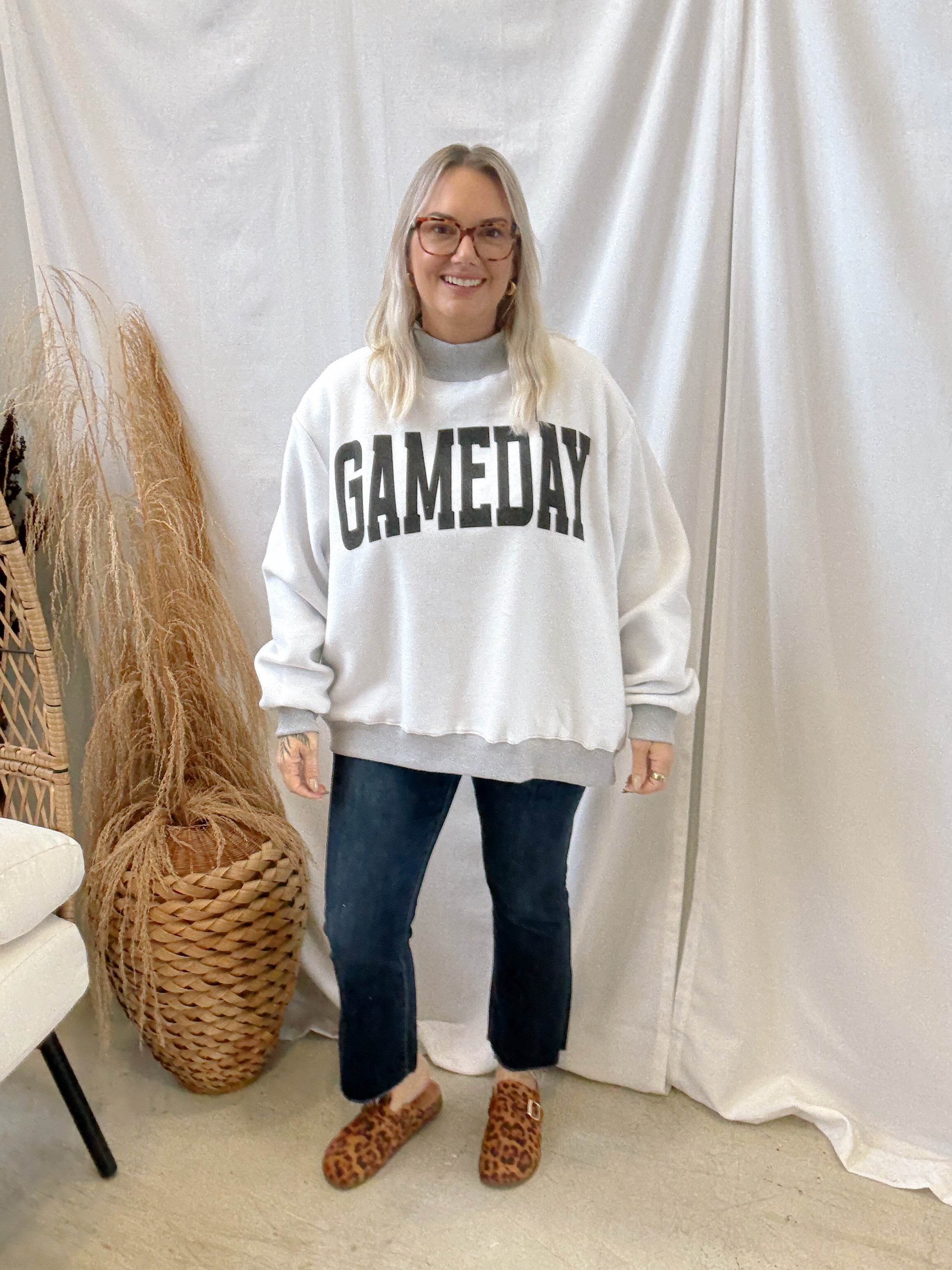 Football & Gameday Sweatshirt-Sweatshirts-bucketlist-The Silo Boutique, Women's Fashion Boutique Located in Warren and Grand Forks North Dakota