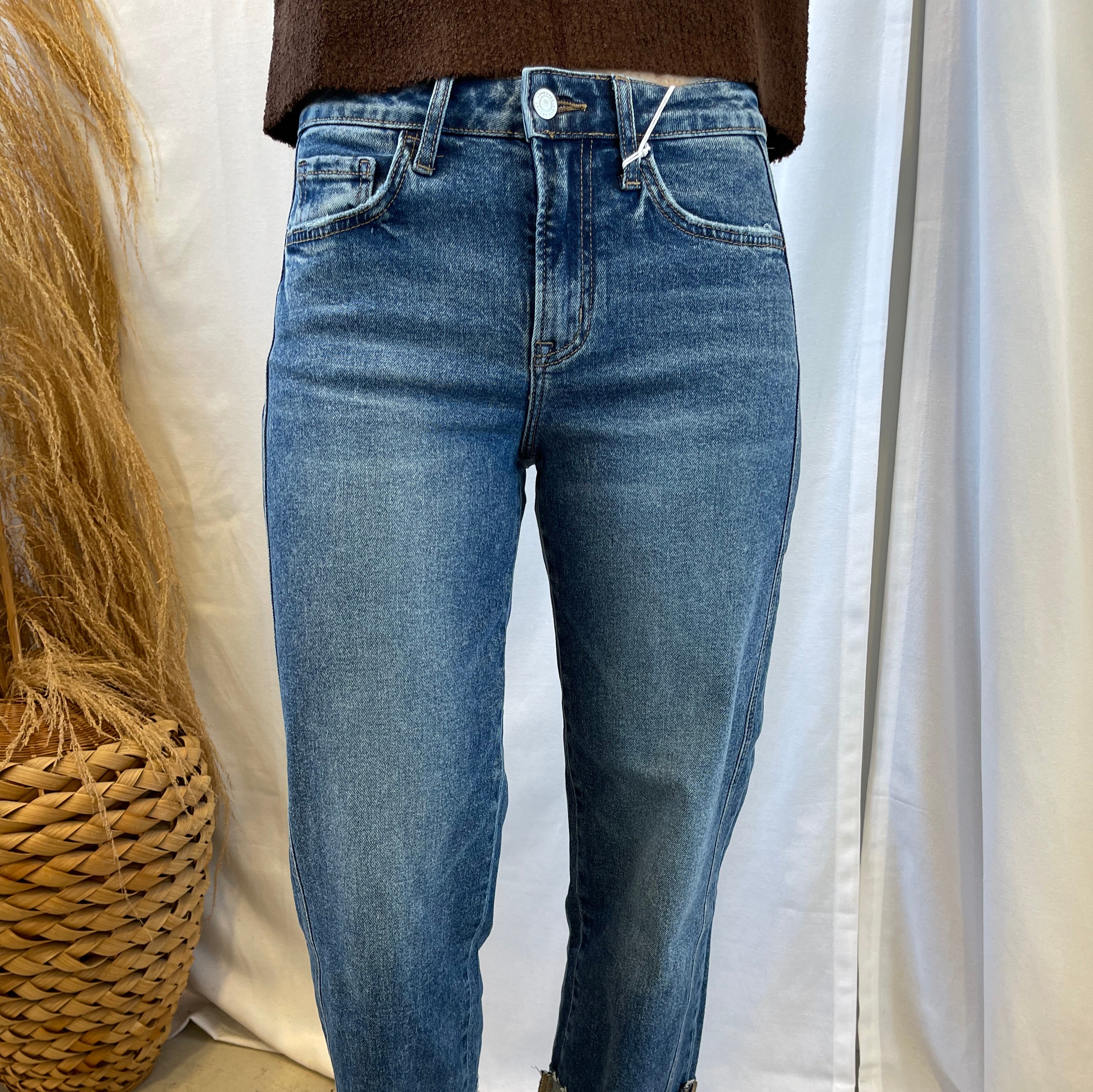 Lovervet Defeating Cuffed Barrel Jeans-Jeans-lovervet-The Silo Boutique, Women's Fashion Boutique Located in Warren and Grand Forks North Dakota