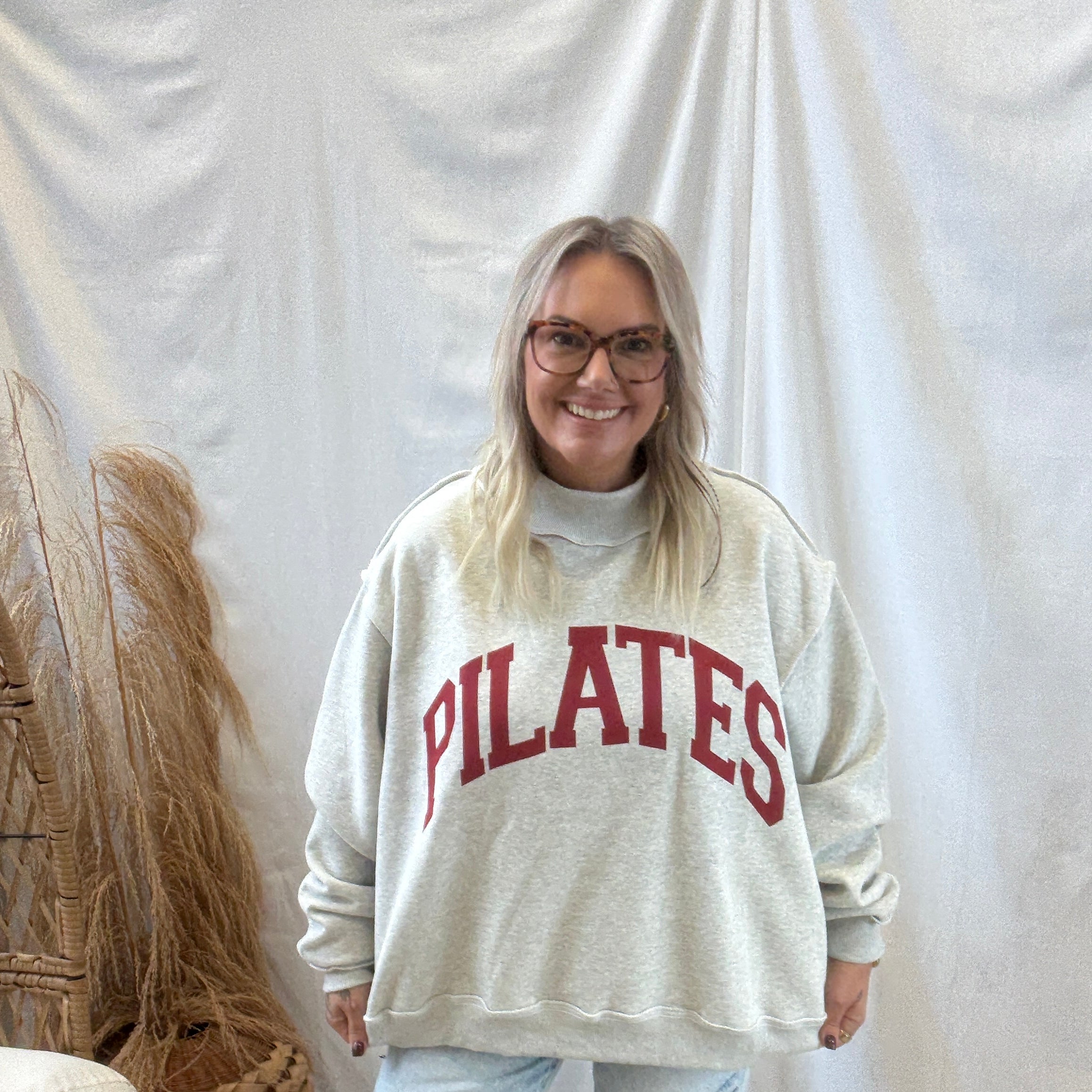 Pilates & Yoga Sweatshirt-Sweatshirts-bucketlist-The Silo Boutique, Women's Fashion Boutique Located in Warren and Grand Forks North Dakota