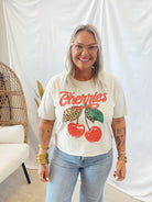 Cherries Graphic Tee-Graphic Tees-zutter-The Silo Boutique, Women's Fashion Boutique Located in Warren and Grand Forks North Dakota