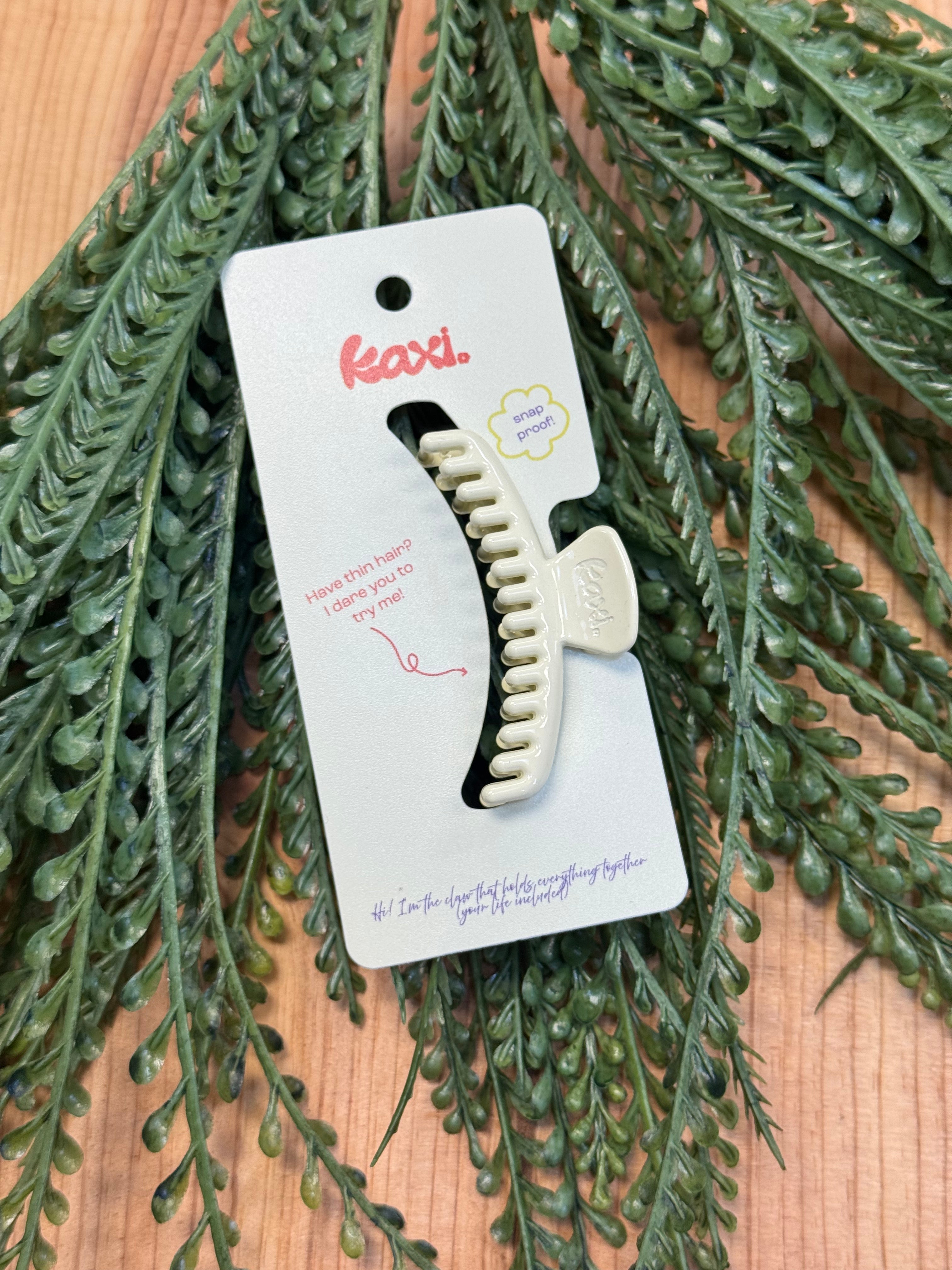 KAXI Shiny Mini Hold Everything Claw-Cream-Hair Accessories-kaxi-The Silo Boutique, Women's Fashion Boutique Located in Warren and Grand Forks North Dakota