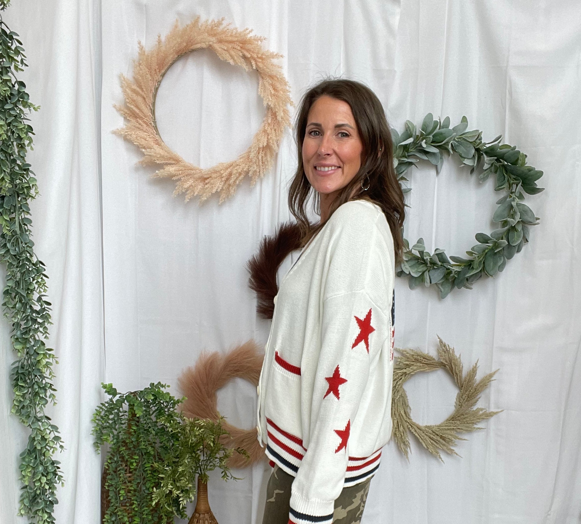 The Patriotic Cardigan-Cardigans-eesome-The Silo Boutique, Women's Fashion Boutique Located in Warren and Grand Forks North Dakota