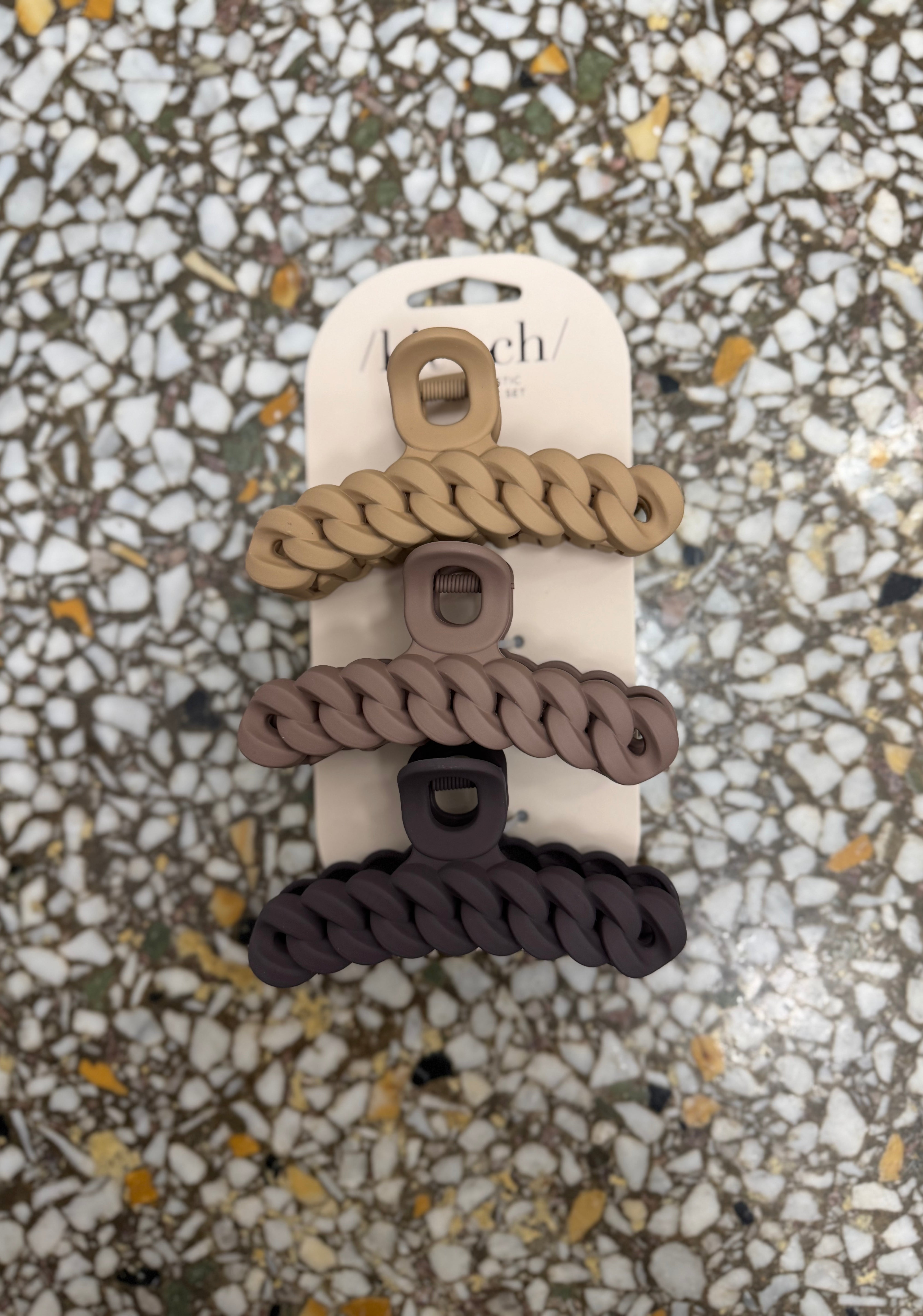 Eco-Friendly Chain Claw Clip 3pc Sets-Hair Accessories-kitsch-The Silo Boutique, Women's Fashion Boutique Located in Warren and Grand Forks North Dakota