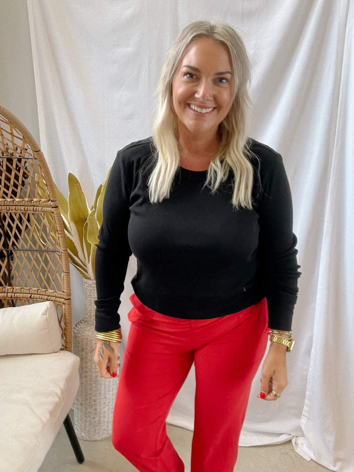 Be Cool Ribbed Long Sleeve Top-Long Sleeve Tops-be cool-The Silo Boutique, Women's Fashion Boutique Located in Warren and Grand Forks North Dakota