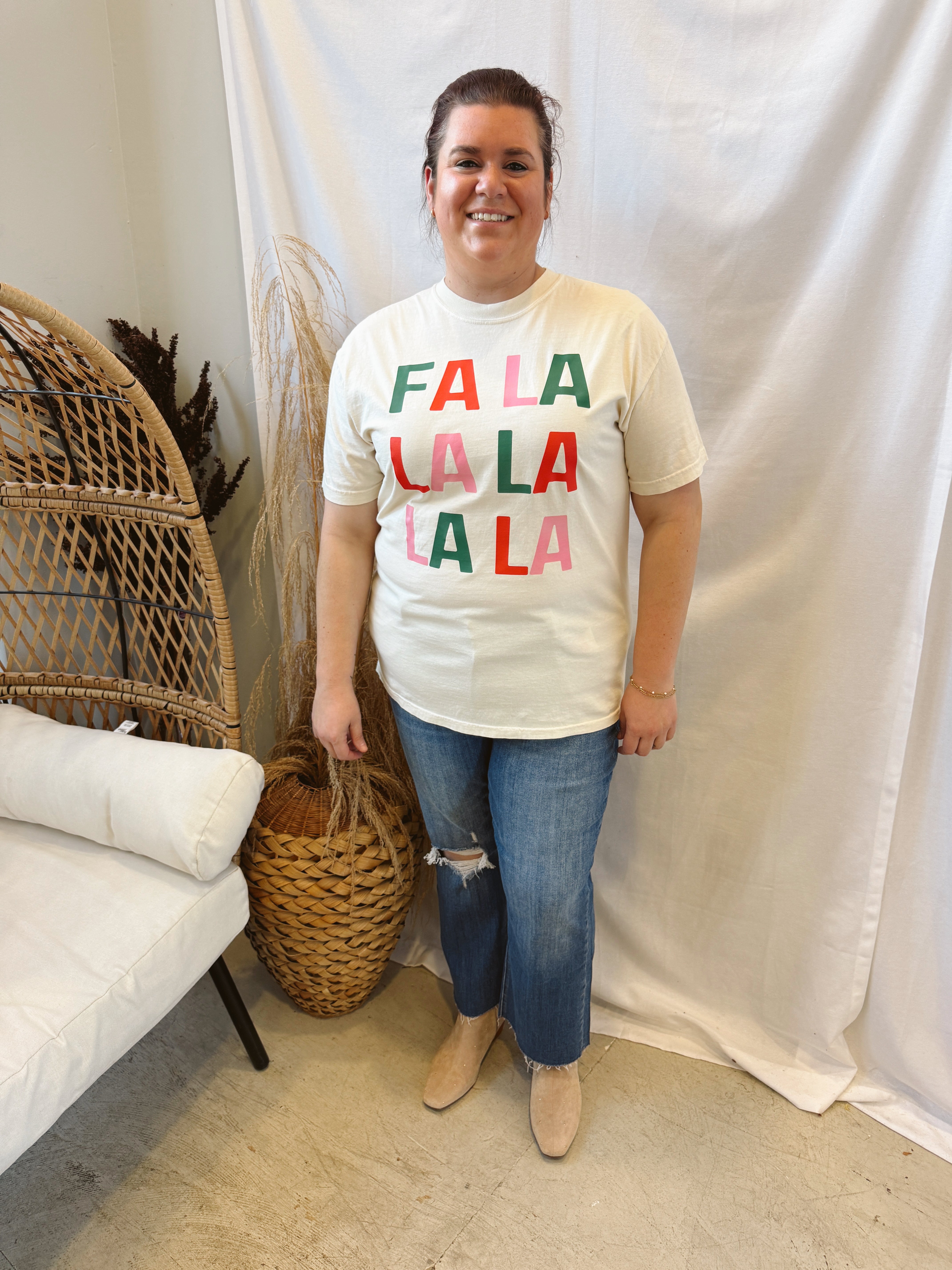 Fa La La Tee-Final Sale-Graphic Tees-Jules-The Silo Boutique, Women's Fashion Boutique Located in Warren and Grand Forks North Dakota