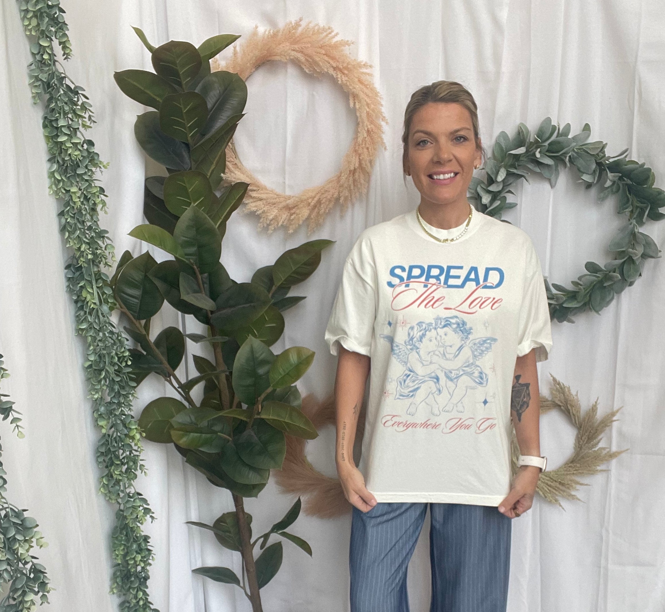 Skies Pinstripe Pants-Pants-skies are blue-The Silo Boutique, Women's Fashion Boutique Located in Warren and Grand Forks North Dakota