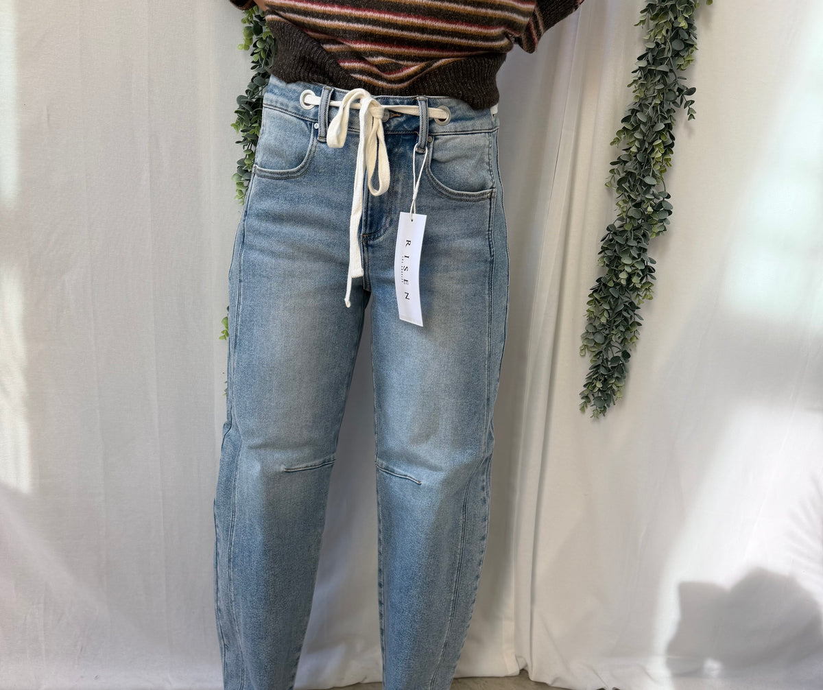 Risen Bella Slouchy Ankle Barrel Jeans-Jeans-risen-The Silo Boutique, Women's Fashion Boutique Located in Warren and Grand Forks North Dakota