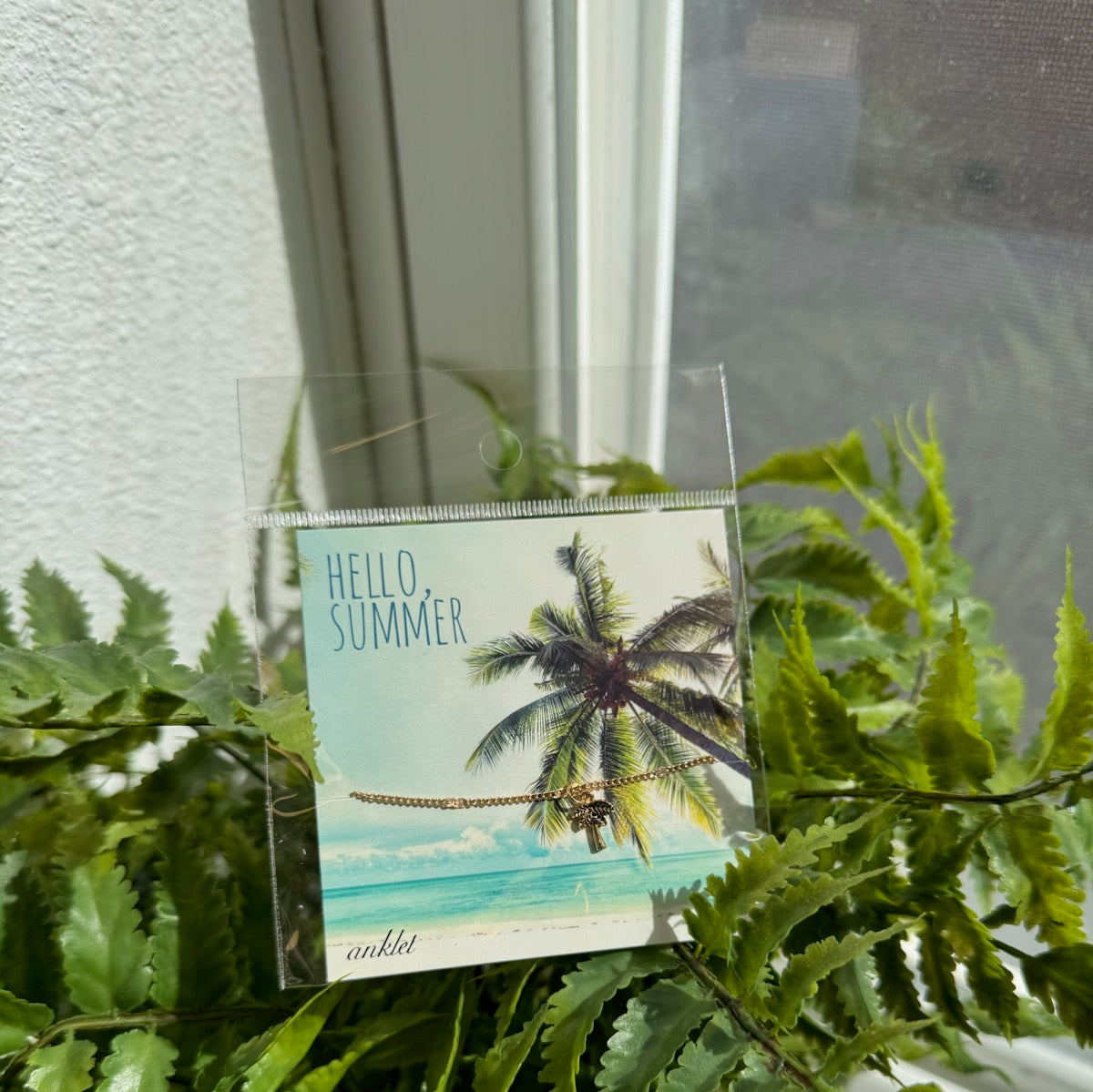 Palm Tree Ankle Bracelet-Ankle Bracelets-Fame-The Silo Boutique, Women's Fashion Boutique Located in Warren and Grand Forks North Dakota