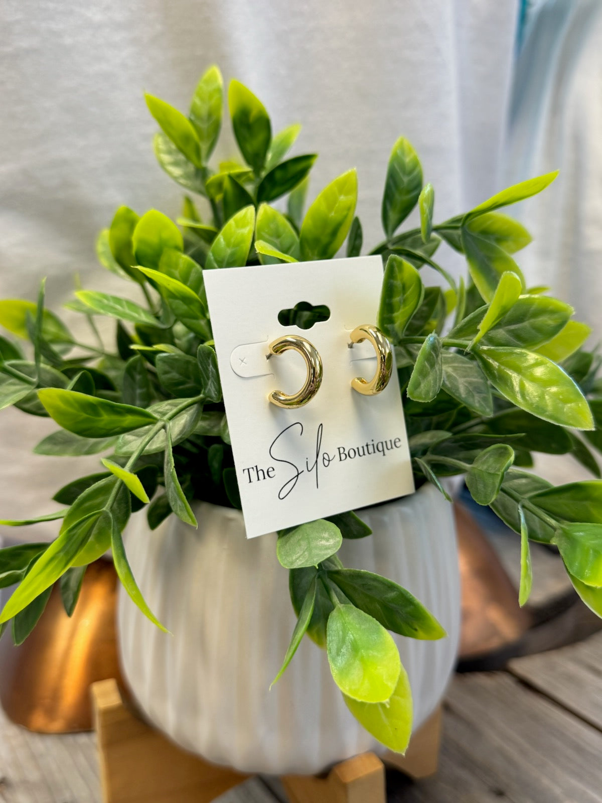 Gold Dip Tube Earrings-Earrings-Fame-The Silo Boutique, Women's Fashion Boutique Located in Warren and Grand Forks North Dakota