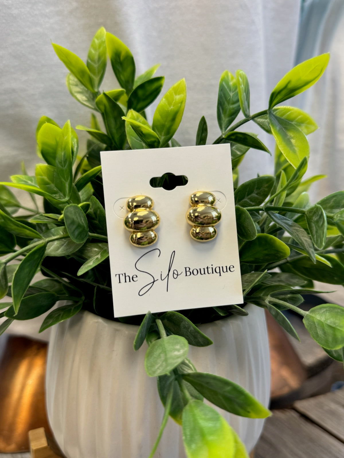 Solid Triple Earrings-Earrings-Fame-The Silo Boutique, Women's Fashion Boutique Located in Warren and Grand Forks North Dakota