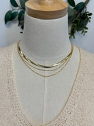 Layered Herringbone Choker Necklace-Necklaces-Fame-The Silo Boutique, Women's Fashion Boutique Located in Warren and Grand Forks North Dakota