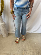 Mica Moscato Crop Flare Jeans-Final Sale-Jeans-mica-The Silo Boutique, Women's Fashion Boutique Located in Warren and Grand Forks North Dakota