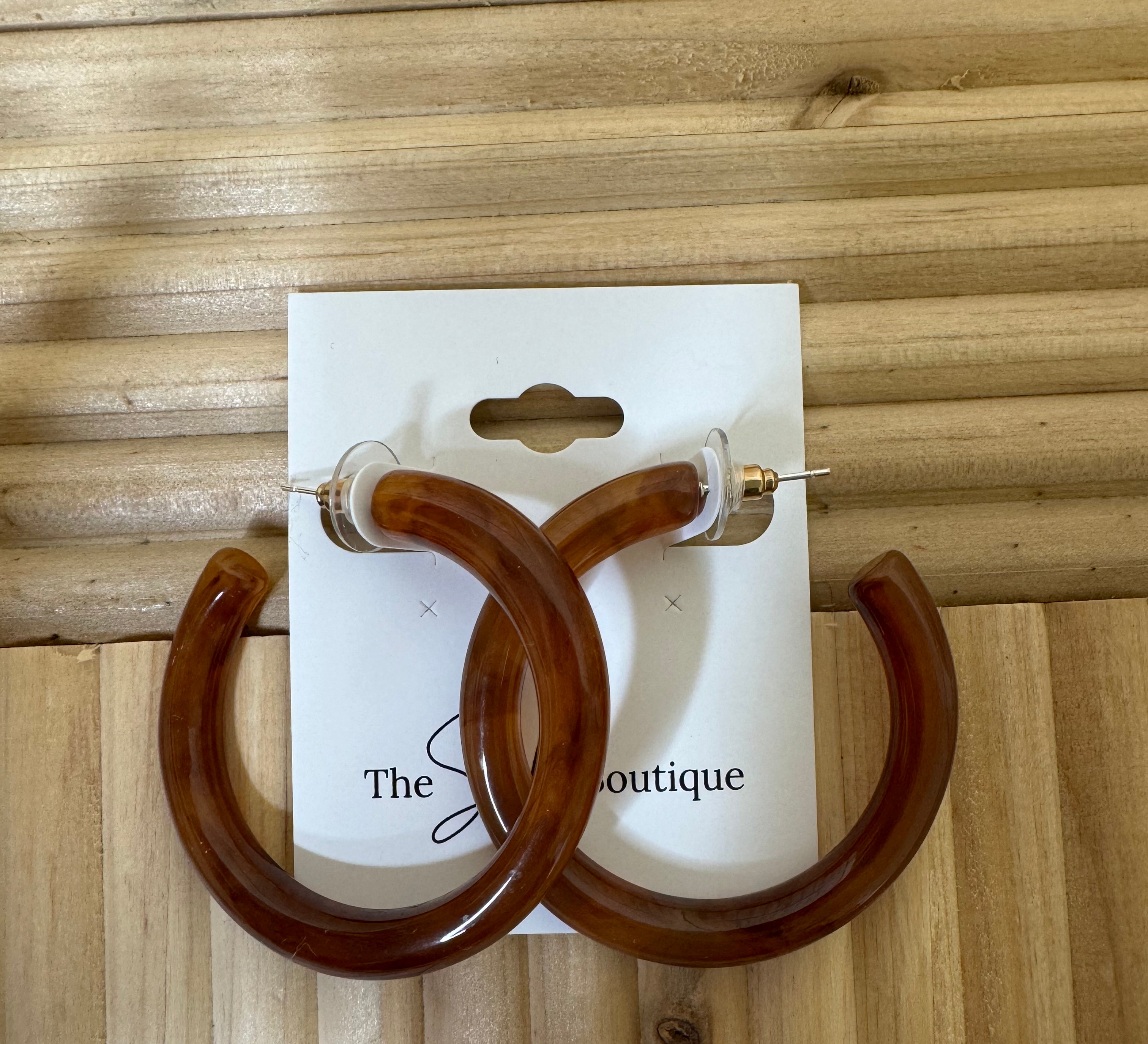 Tube Hoop Earrings-earrings-Fame-The Silo Boutique, Women's Fashion Boutique Located in Warren and Grand Forks North Dakota