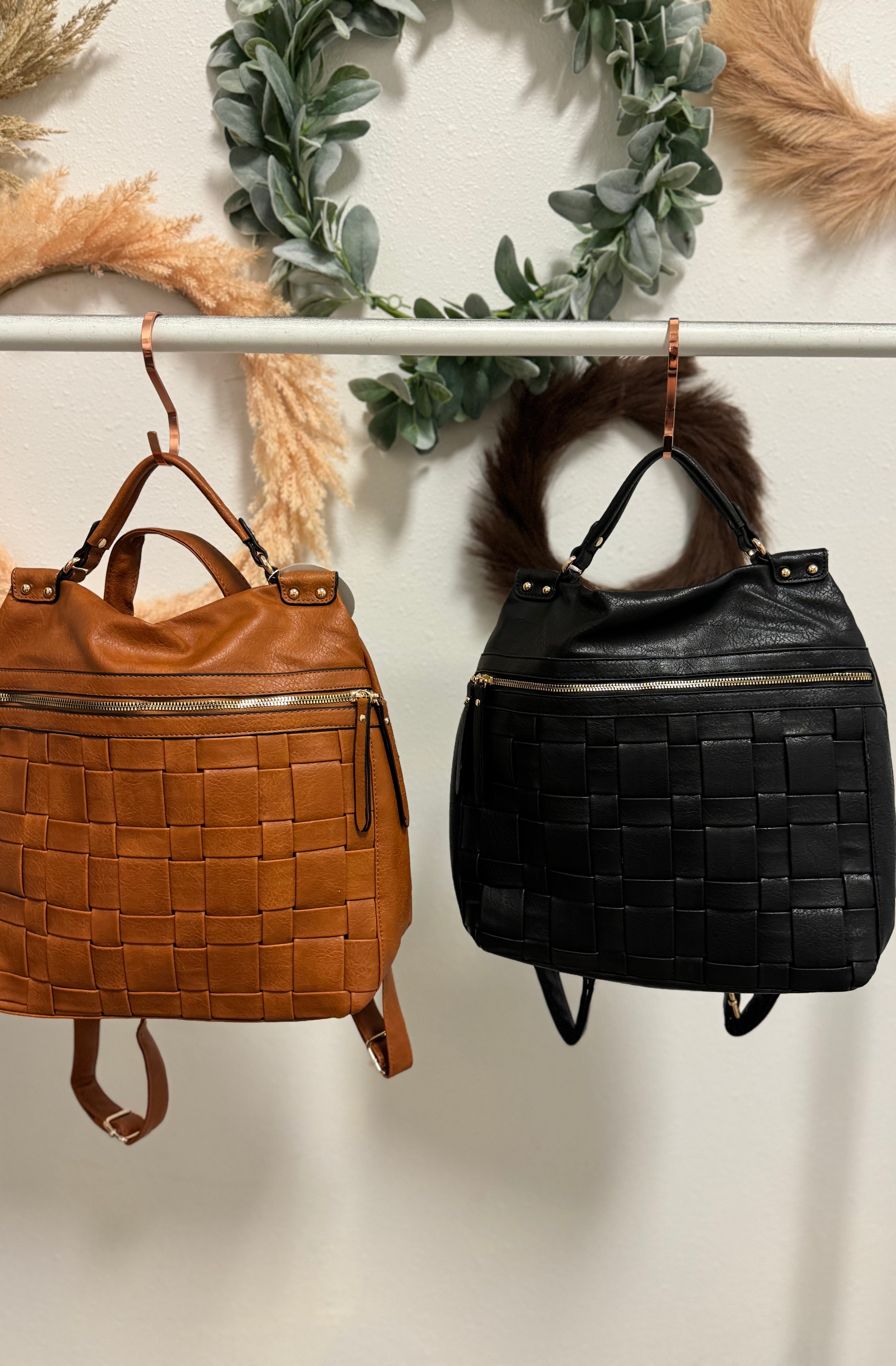 Woven Backpack Purse-Purses-princess purse-The Silo Boutique, Women's Fashion Boutique Located in Warren and Grand Forks North Dakota