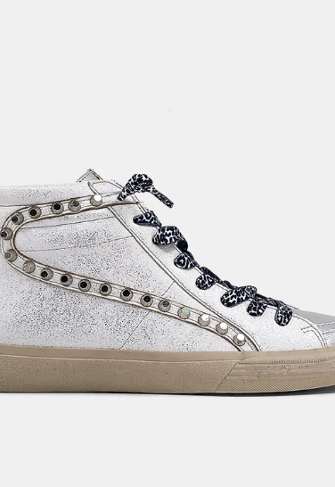 ShuShop Rio White Silver Sneaker-Final Sale-Shoes-shushop-The Silo Boutique, Women's Fashion Boutique Located in Warren and Grand Forks North Dakota