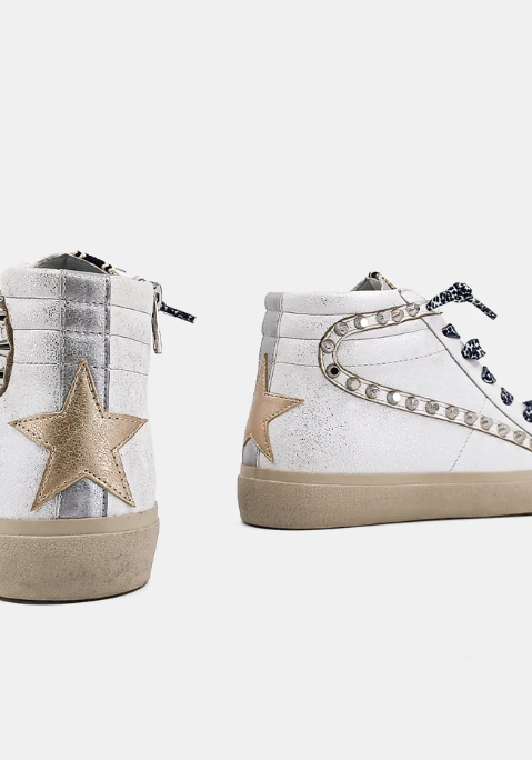 ShuShop Rio White Silver Sneaker-Shoes-shushop-The Silo Boutique, Women's Fashion Boutique Located in Warren and Grand Forks North Dakota