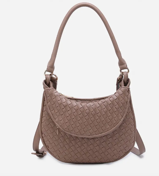 Jen and Co Kaylor Woven Purse-Taupe-Purses-Jen and Co-The Silo Boutique, Women's Fashion Boutique Located in Warren and Grand Forks North Dakota