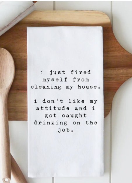 Cleaning Tea Towel-Tea Towels-Porter Lane-The Silo Boutique, Women's Fashion Boutique Located in Warren and Grand Forks North Dakota