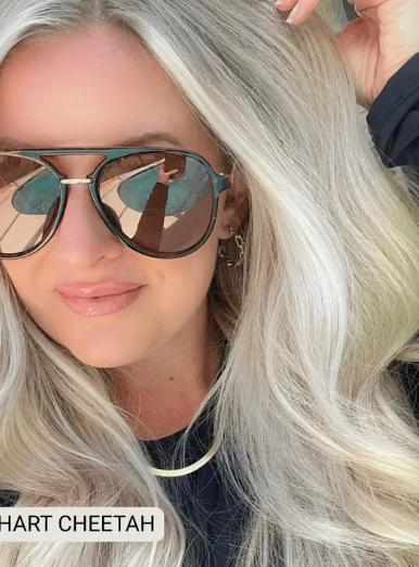 Dax Earhart Cheetah Sunglasses-Sunglasses-dax-The Silo Boutique, Women's Fashion Boutique Located in Warren and Grand Forks North Dakota