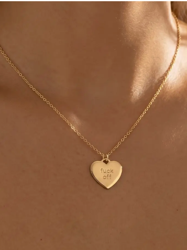 F Off Necklace-Gold-Necklaces-Fame-The Silo Boutique, Women's Fashion Boutique Located in Warren and Grand Forks North Dakota