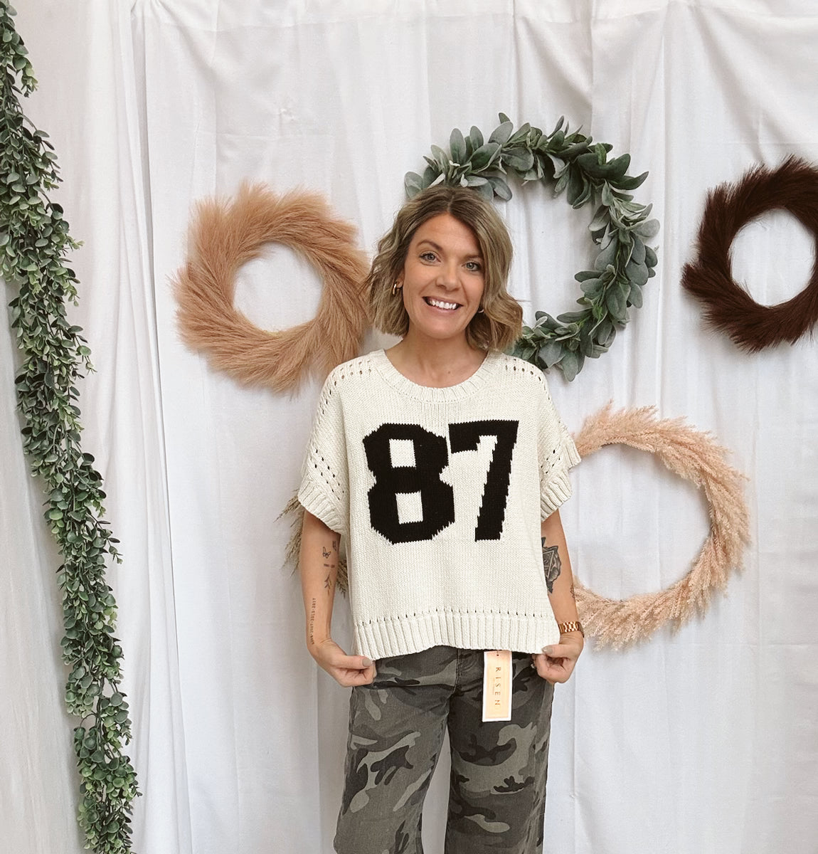 Risen Grey Camo Barrel Jeans-Jeans-risen-The Silo Boutique, Women's Fashion Boutique Located in Warren and Grand Forks North Dakota