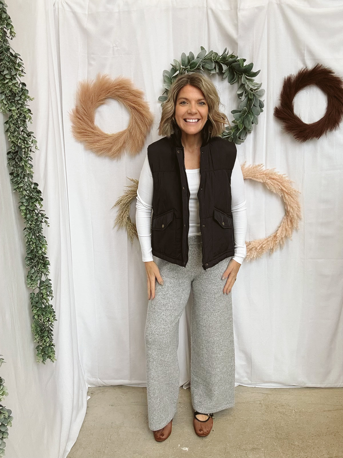 Wide Leg Sweater Pants-Pants-skies are blue-The Silo Boutique, Women's Fashion Boutique Located in Warren and Grand Forks North Dakota
