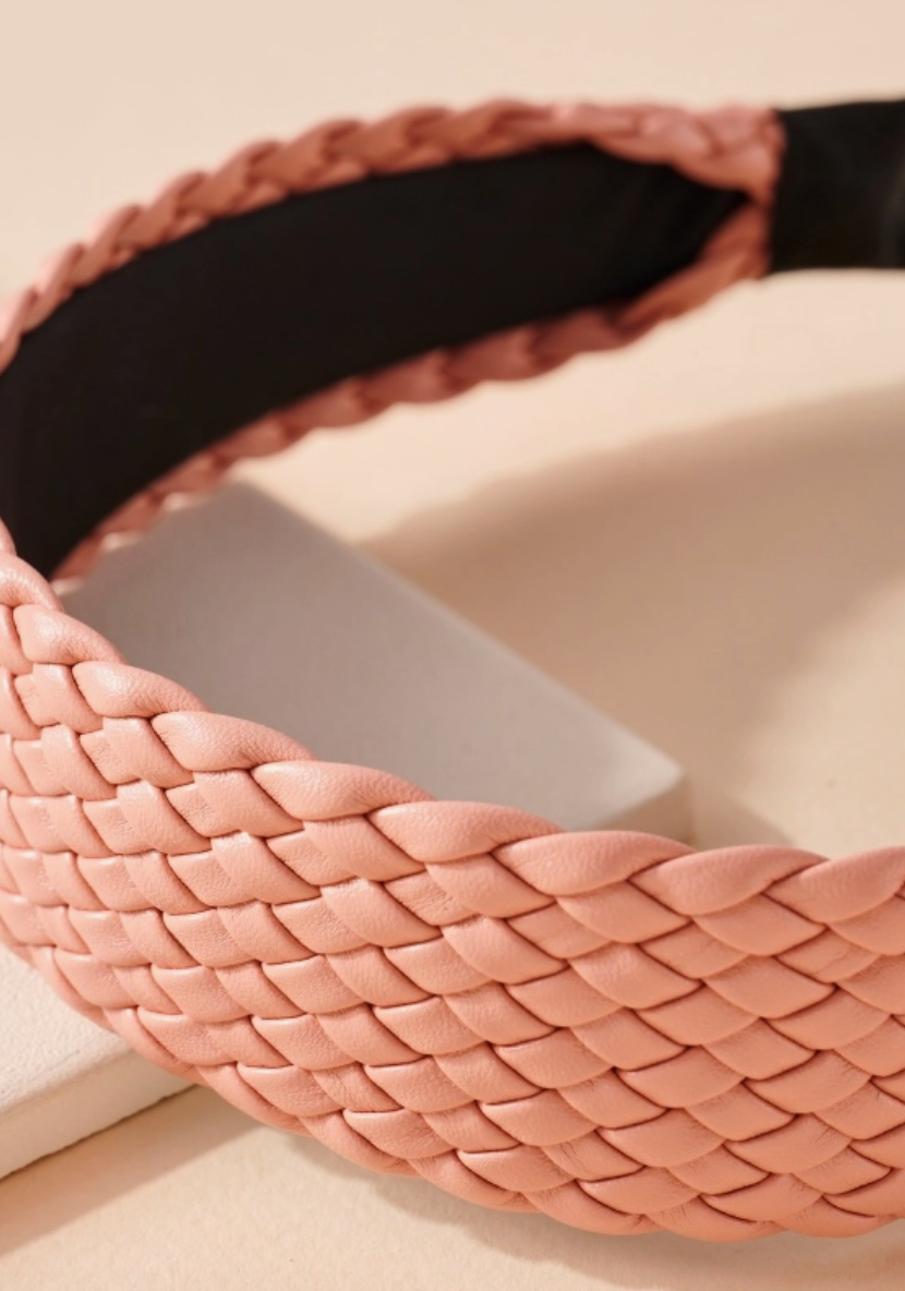 Ave Braided Leather Headband-Headbands-Fame-The Silo Boutique, Women's Fashion Boutique Located in Warren and Grand Forks North Dakota