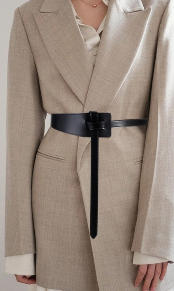 Ave Black Leather Tie Belt-Belts-Avenue Zoe-The Silo Boutique, Women's Fashion Boutique Located in Warren and Grand Forks North Dakota