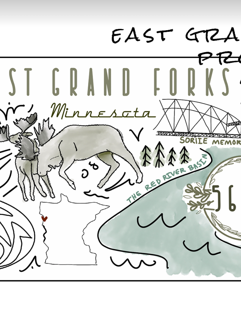 East Grand Forks Coffee Mug-Coffee Mugs-ivory and sage-The Silo Boutique, Women's Fashion Boutique Located in Warren and Grand Forks North Dakota