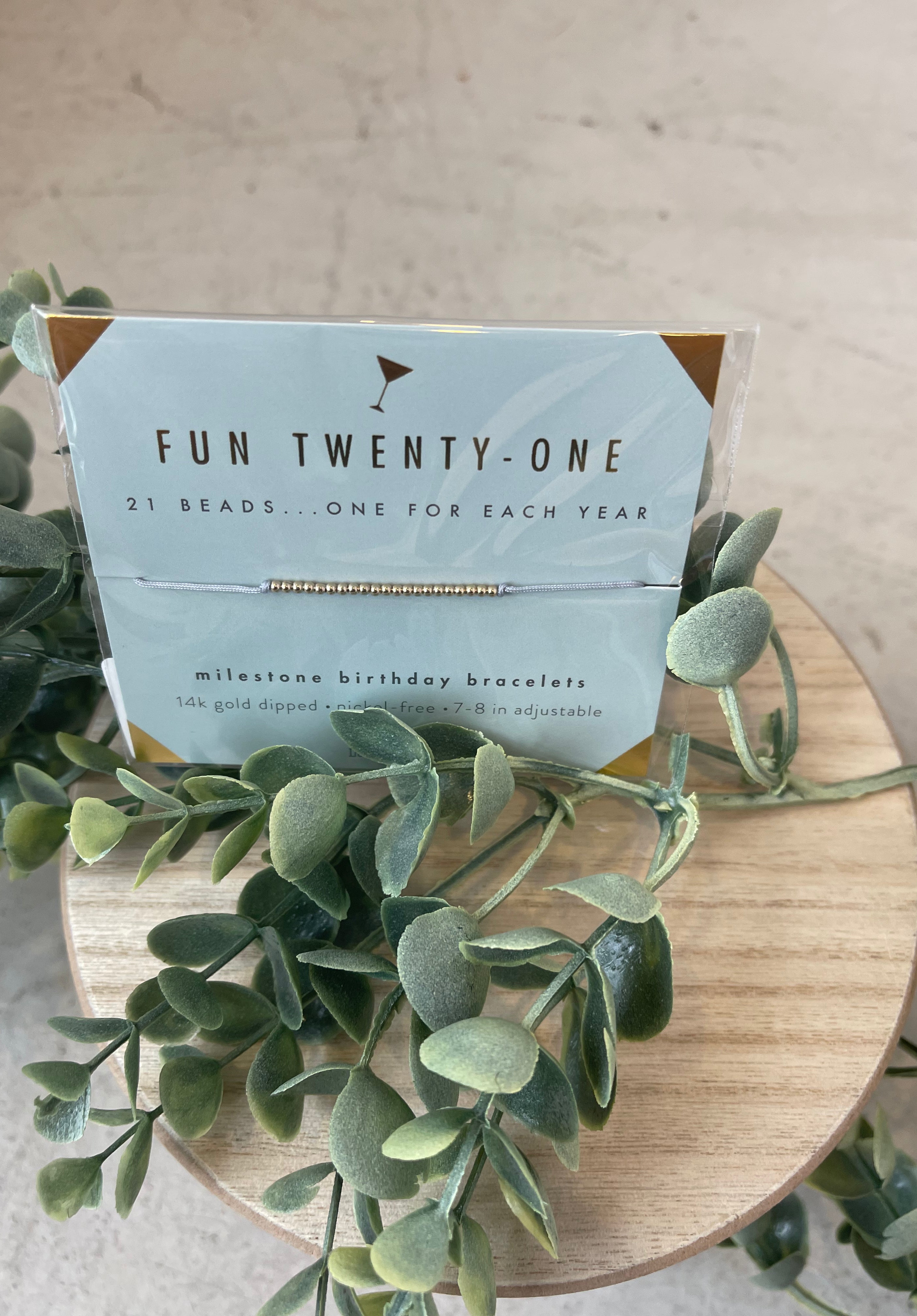 Fun 21 Milestone Birthday Bracelet-Bracelets-lucky feather-The Silo Boutique, Women's Fashion Boutique Located in Warren and Grand Forks North Dakota