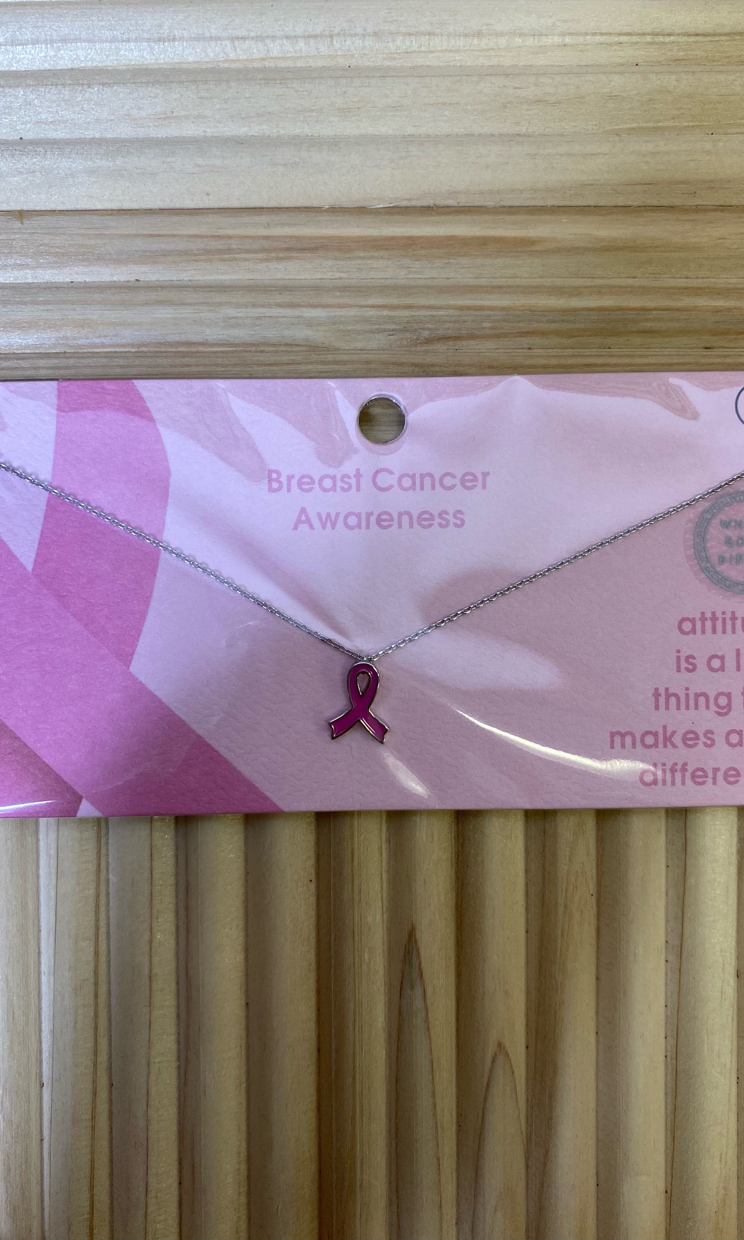 Pink Ribbon Cancer Necklace-Necklaces-Dallas Market-The Silo Boutique, Women's Fashion Boutique Located in Warren and Grand Forks North Dakota