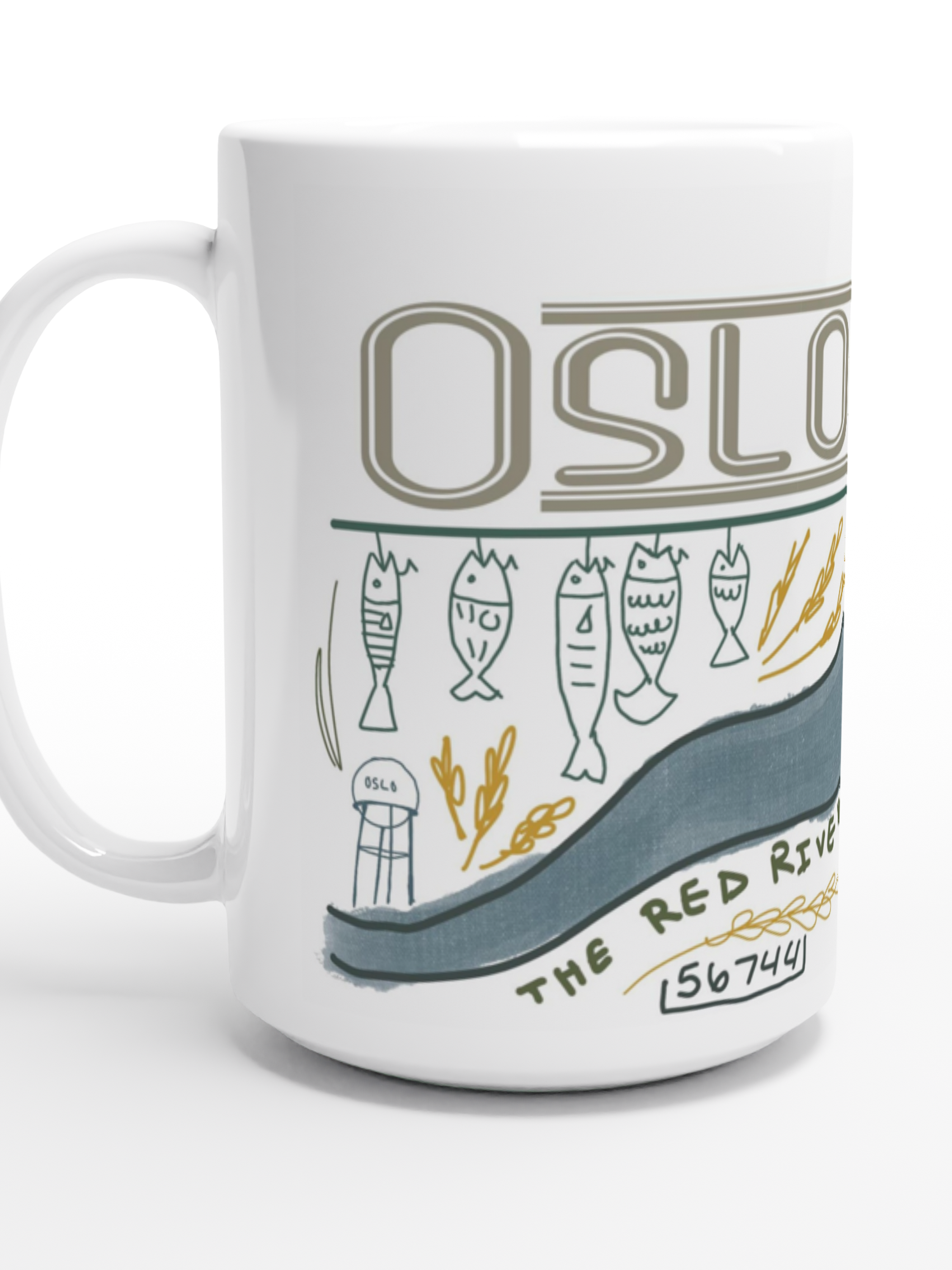Oslo Coffee Mug-Coffee Mugs-ivory and sage-The Silo Boutique, Women's Fashion Boutique Located in Warren and Grand Forks North Dakota