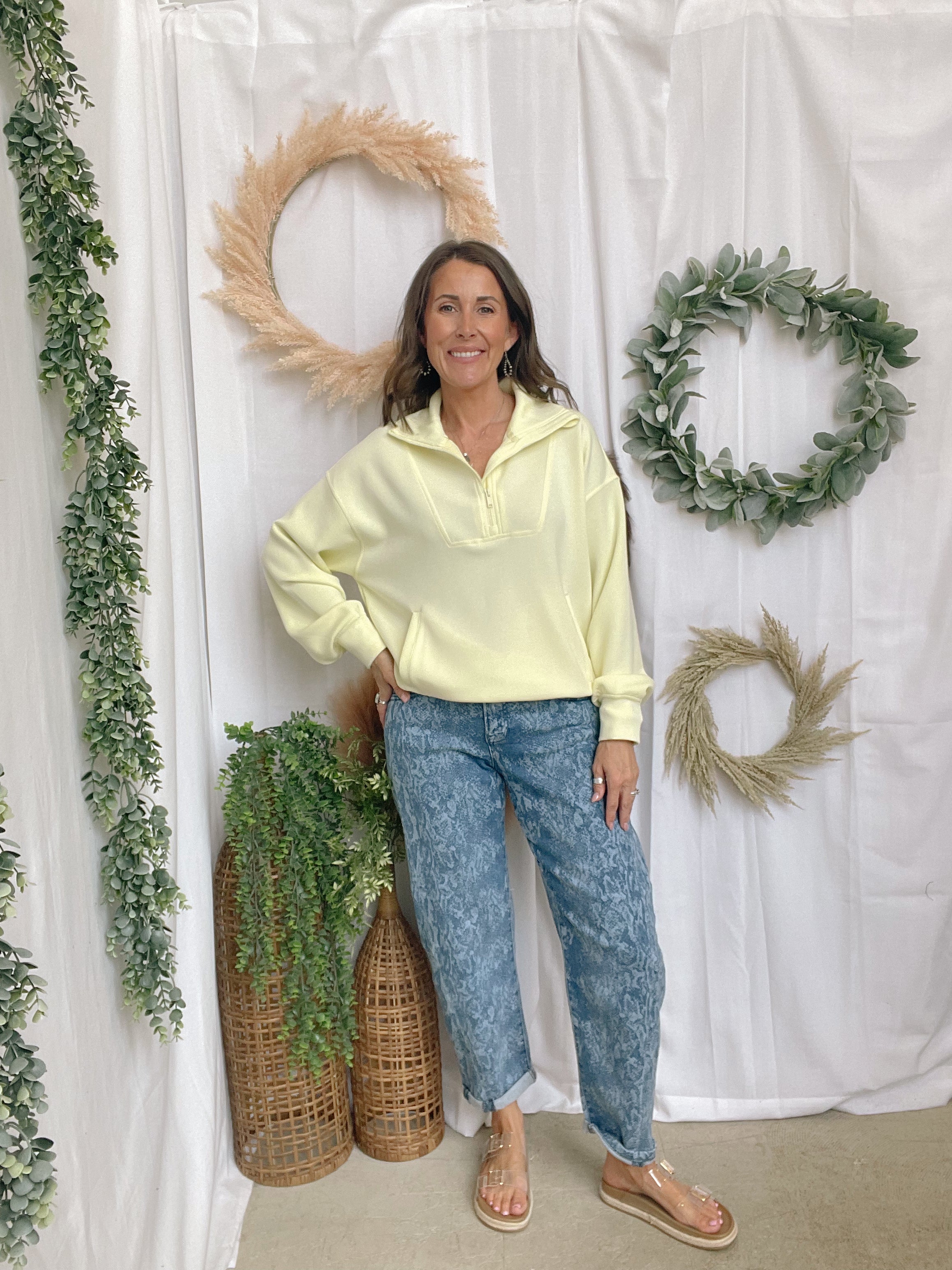 Risen Slouchy Barrel Python Jeans-Jeans-risen-The Silo Boutique, Women's Fashion Boutique Located in Warren and Grand Forks North Dakota