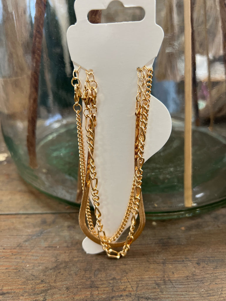 Gold Anklet Bracelet-Ankle Bracelets-Fame-The Silo Boutique, Women's Fashion Boutique Located in Warren and Grand Forks North Dakota