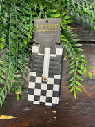 Kedzie Zippered Wallet-Black Checker-Wallets-dm-The Silo Boutique, Women's Fashion Boutique Located in Warren and Grand Forks North Dakota