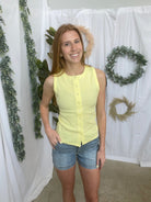 Kate Tank Top-Yellow-Tank Tops-hyfve-The Silo Boutique, Women's Fashion Boutique Located in Warren and Grand Forks North Dakota