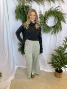 Knit Oversized Cargo Pants-Sage-Pants-hyfve-The Silo Boutique, Women's Fashion Boutique Located in Warren and Grand Forks North Dakota